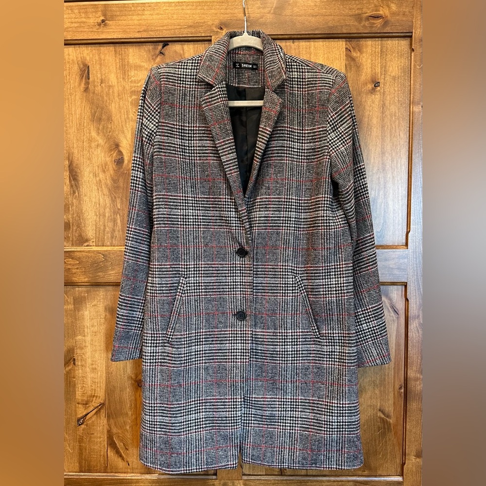 Plaid Coat Small